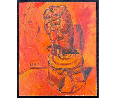 Ляпин А.В Авангард, 20 век. Холст, масло. Размер 50х60 см. № 2619 (артикул №2619) - фото №3