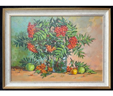 Житковский А.А "Рябина", 2021г. Холст, масло. Размер 50х70 см. № 2623 (артикул №2623) - фото №4