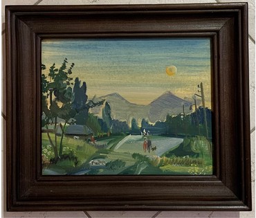 Юзвук В.С. Картон, масло. Размер 19х23,5 см. № 2627 (артикул №2627) - фото №1