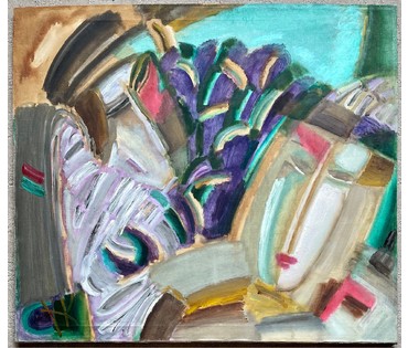 Клименко И.Д "Кавалер в букете", 1998г. Холст, масло. Размер 71х81 см. № 2641 (артикул №2641) - фото №1