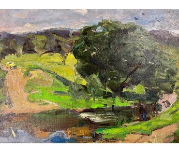 Красовский Е.Е "Весна", 1970 г. Холст, масло. Размер 50х70 см. № 2660 (артикул №2660) - фото №3