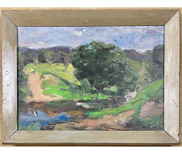 Красовский Е.Е "Весна", 1970 г. Холст, масло. Размер 50х70 см. № 2660 (артикул №2660) - фото №9