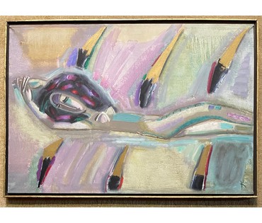 Клименко И.Д "Золотой сон", 1999г. Холст, масло. Размер 70х100 см. № 2662 (артикул №2662) - фото №3