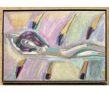 Клименко И.Д "Золотой сон", 1999г. Холст, масло. Размер 70х100 см. № 2662 (артикул №2662) - фото №4