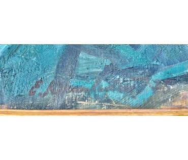 Красовский Е.Е "Натюрморт с балалайкой", 1975г. Холст, масло. Размер 65х45 см. № 2668 (артикул №2668) - фото №3