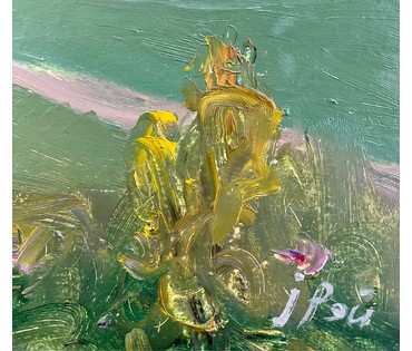 Рей И.П. Пейзаж. 1979г. Картон, масло. Размер 35х50 см. № 2671 (артикул №2671) - фото №5
