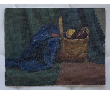 Назаренко Н.П "Натюрморт", 1963г. Картон, масло. Размер 15х19 см. № 2674 (артикул №2674) - фото №3