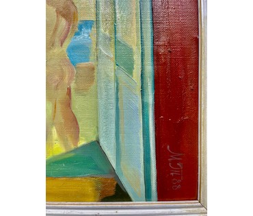 Тоболич М.Е "Паланга", композиция, 1988г. Холст, масло. Размер 33х56 см. № 2677 (артикул №2677) - фото №6
