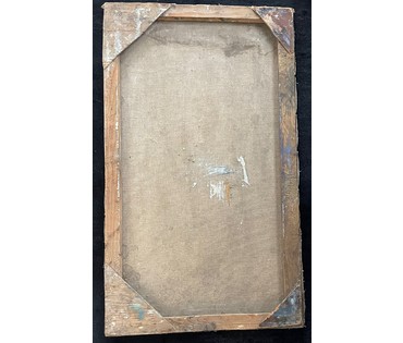 Щемелёв Л.Д "Образ", 1960г. Холст, масло. Размер 57,5х99 см. № 2691 (артикул №2691) - фото №6