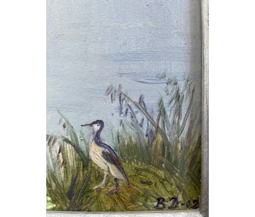 Доморад В.А. Пейзаж. 2002г. Картон масло. Размер с рамой 39х48 см.,без 30х40 см. № 2699 (артикул №2699) - фото №4