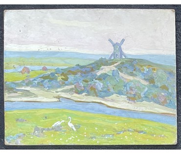 Доморад В.А "Радзіма". Картон, масло. Размер 40х50 см. № 2700 (артикул №2700) - фото №2