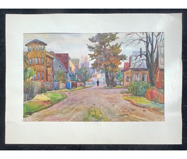 Доморад В.А. Акварель. 1965г. Размер 32,5х50 см. № 2707 (артикул №2707) - фото №1