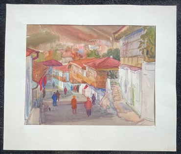 Доморад В.А. Акварель. 1977г. Размер 25,5х32 см. № 2709 (артикул №2709) - фото №1