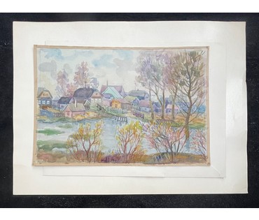 Доморад В.А. Акварель. 1994г. Размер 30х45 см. № 2712 (артикул №2712) - фото №1