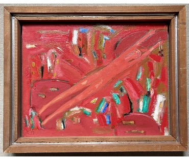 Костюченко В.К "Сумерки красного дня", 1995г. Холст, масло. Размер 40х50 см. № 2729 (артикул №2729) - фото №4