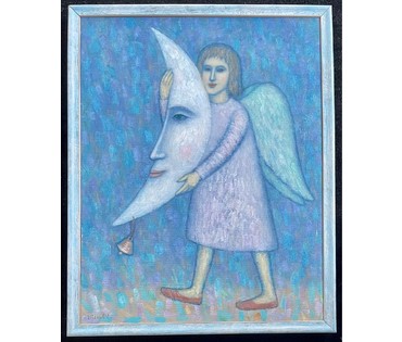 Иванов Г.Н "Несущий месяц", 2008г. Холст, масло. Размер 70х55 см. № 2732 (артикул №2732) - фото №2