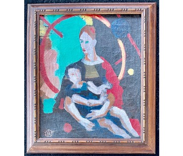 Кищенко А.М "Мадонна с младенцем", 1979г. Холст, масло. Размер 44,5х37 см. № 2735 (артикул №2735) - фото №10