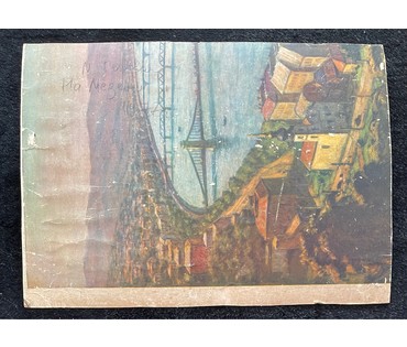 Попович М.И "На Мезени", 1977г. Картон, масло. Размер 48х35 см. № 2749 (артикул №2749) - фото №3