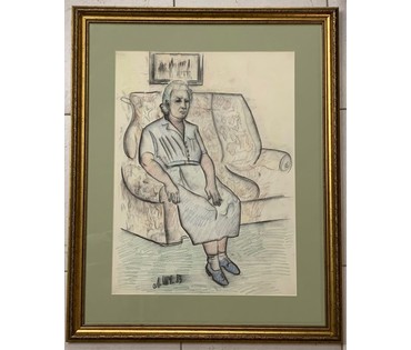 Щемелёв Л.Д. Бумага, смешанная техника. 1983г. Размер 52х64,5 см. № 2755 (артикул №2755) - фото №1