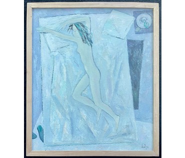 Костюченко В.К "Сон", 1992г. Холст, масло. Размер 54х46 см. № 2759 (артикул №2759) - фото №2