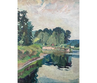Крохалев П.С (Крохолев) "Родная Беларусь", Холст, масло. Размер 51х55 см. № 2765 (артикул №2765) - фото №2