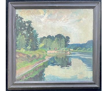 Крохалев П.С (Крохолев) "Родная Беларусь", Холст, масло. Размер 51х55 см. № 2765 (артикул №2765) - фото №1