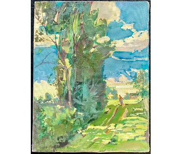 Мара Алесь (Марочкин А.А) "Мае Барсукі", 2019 г. Холст, масло. Размер 50х45 см. № 2773 (артикул №2773) - фото №4