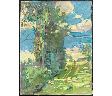 Мара Алесь (Марочкин А.А) "Мае Барсукі", 2019 г. Холст, масло. Размер 50х45 см. № 2773 (артикул №2773) - фото №6