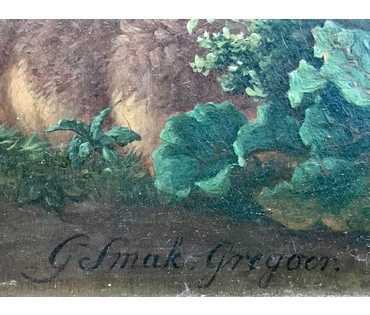 Gregoor Gillis Smak (1770-1843) "Пасторальный пейзаж". Конец 18 века (артикул №163) - фото №2