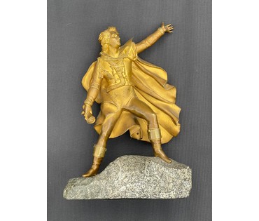 Скульптура. Европа. Бронза, камень. Высота 38,5 см. № 2785 (артикул №2785) - фото №5