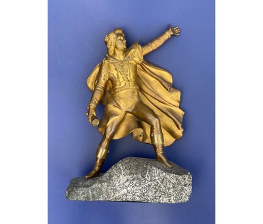 Скульптура. Европа. Бронза, камень. Высота 38,5 см. № 2785 (артикул №2785) - фото №4