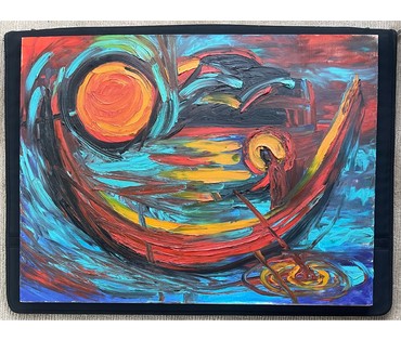 Ляпин А.В "На волнах". Холст, масло. Размер 60х80 см. № 2791 (артикул №2791) - фото №2