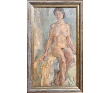 Барановский А.В "Обнажённая", 1987г. Холст, масло.Размер 76х42 см. № 2801 (артикул №2801) - фото №1