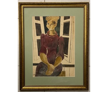 Кищенко А.М. Акварель. Размер с рамой и паспарту 44х56.см. № 2806 (артикул №2806) - фото №1