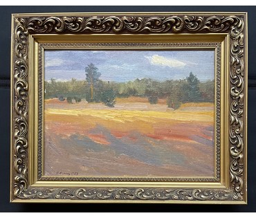 Дучиц Н.В "Вечер", 1953г. Картон, масло. Размер 32х42 см. С родной рамой 43х53 см. № 2821 (артикул №2821) - фото №1