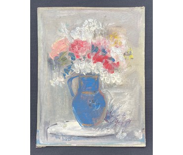 Казак О.И "Цветы", 1963г. Холст, масло. Размер 25х33 см. № 2847 (артикул №2847) - фото №2