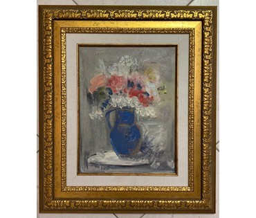 Казак О.И "Цветы", 1963г. Холст, масло. Размер 25х33 см. № 2847 (артикул №2847) - фото №1