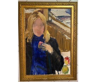 Рей И.П "Воспоминания",1972г. Картон, масло.Размер 48,5х70 см. № 2854 (артикул №2854) - фото №1