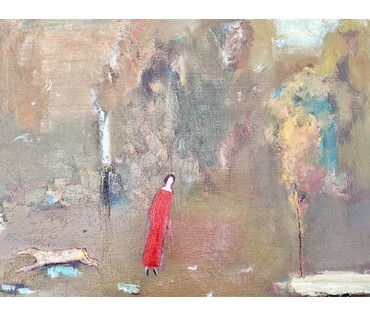 Костючкенко В.К "Осенний день", 1996г. Холст, масло. Размер 50х64,5 см. № 2857 (артикул №2857) - фото №3