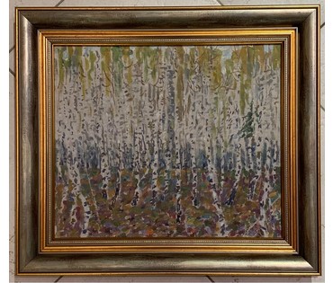 Ландарский Р.Е "Белорусский пейзаж". Холст. масло. Размер 30,5х36 см. № 2862 (артикул №2862) - фото №1