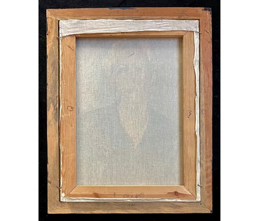 Щемелёв Л.Д "Портрет", 2002г. Хлост, масло. Размер 50х56 см. С рамой 59х74 см. № 2865 (артикул №2865) - фото №5