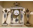 Часы каминные с двумя вазами. Бронза, камень оникс, эмали, живопись на циферблате. Франция конец 19 века. № 2873 (артикул №2873) - фото №1
