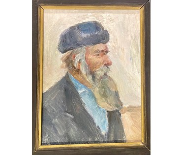 Крохалев П.С (Крохолев) "Селянин", 1979г. Картон, масло.Размер 26х35 см. № 2896 (артикул №2896) - фото №2