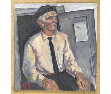 Малишевский А.А "Портрет учёного", 1978г. Холст, масло. Размер 80х75 см. № 2898 (артикул №2898) - фото №1