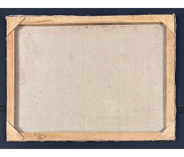 Юзвук В.С "Портрет в интерьере", 1971г. Холст, масло. Размер 57,5х77 см. № 2901 (артикул №2901) - фото №3