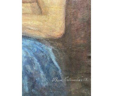 Стасевич И.Н "Натурщик",1958г. Холст. масло. Размер 56х71 см. № 2902 (артикул №2902) - фото №2