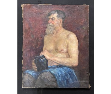 Стасевич И.Н "Натурщик",1958г. Холст. масло. Размер 56х71 см. № 2902 (артикул №2902) - фото №1