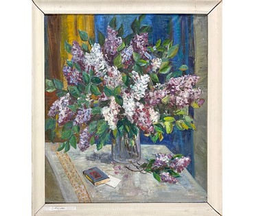 Рожков В.З "Сирень",1974г. Холст, масло.Размер 94х82 см. № 2906 (артикул №2906) - фото №2