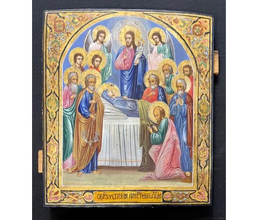 Успение Пресвятой Богородицы. Россия.19 век. Размер 30х35 см. № 2912 (артикул №2912) - фото №2