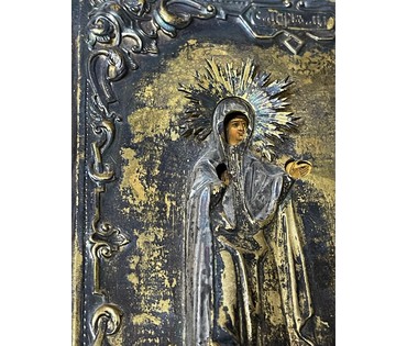 Святая Мария. Москва,1855г. (84) Размер 14х17 см. № 2918 (артикул №2918) - фото №3